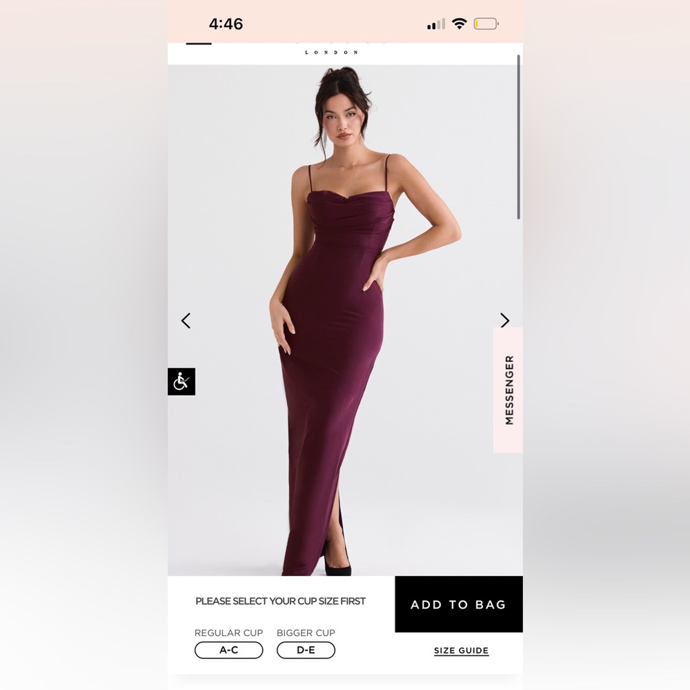 NEW WITH TAGS House of CB plum maxi dress - Picture 3 of 4